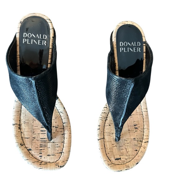 Donald J. Pliner Gil Platform Cork Wedges - Picture 3 of 6